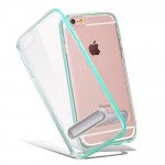 Wholesale Apple iPhone 8 Plus / 7 Plus Clear Armor Bumper Kickstand Case (Rose Gold)